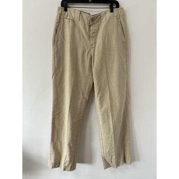 Tommy Bahama Relax Ripstop Khaki Drawstring Pants Cotton Linen Blend Mens 34 - Picture 1 of 12